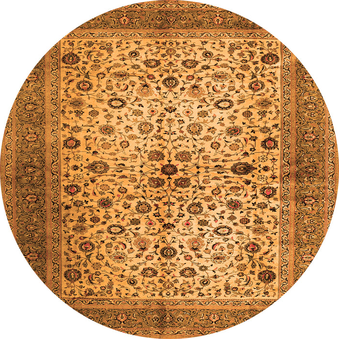 Square Persian Orange Traditional Rug, tr1875org
