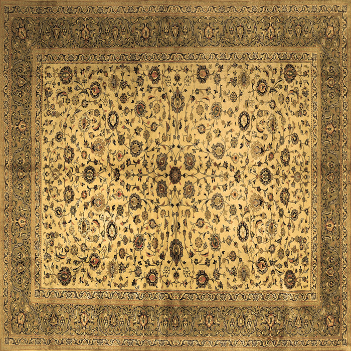Square Machine Washable Persian Brown Traditional Rug, wshtr1875brn