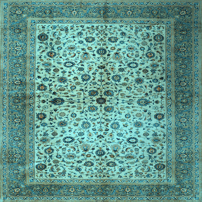 Square Persian Light Blue Traditional Rug, tr1875lblu