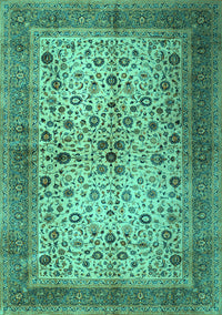 Persian Turquoise Traditional Rug, tr1875turq