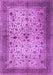 Machine Washable Persian Purple Traditional Area Rugs, wshtr1875pur