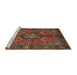 Sideview of Machine Washable Traditional Saffron Red Rug, wshtr1876