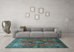 Machine Washable Persian Light Blue Traditional Rug in a Living Room, wshtr1876lblu