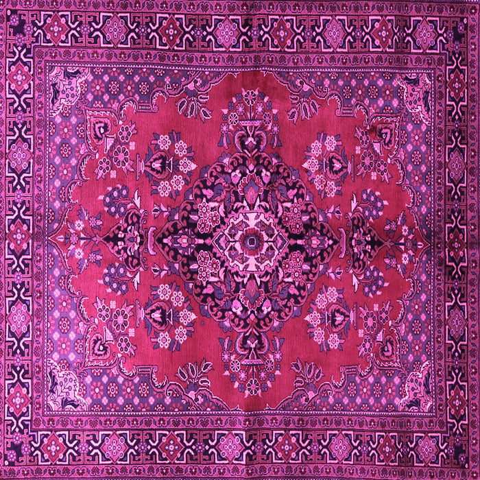 Square Persian Pink Traditional Rug, tr1876pnk