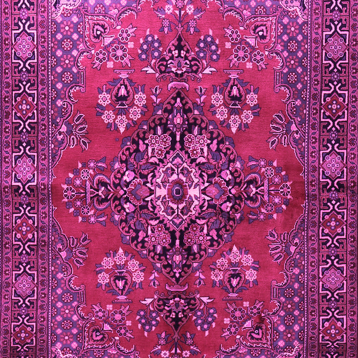 Machine Washable Persian Pink Traditional Rug, wshtr1876pnk