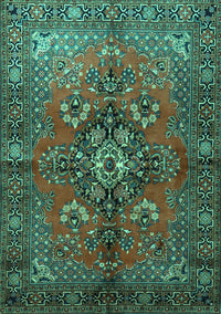 Persian Turquoise Traditional Rug, tr1876turq