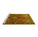 Sideview of Machine Washable Persian Yellow Traditional Rug, wshtr1876yw