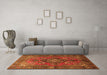 Machine Washable Persian Orange Traditional Area Rugs in a Living Room, wshtr1876org