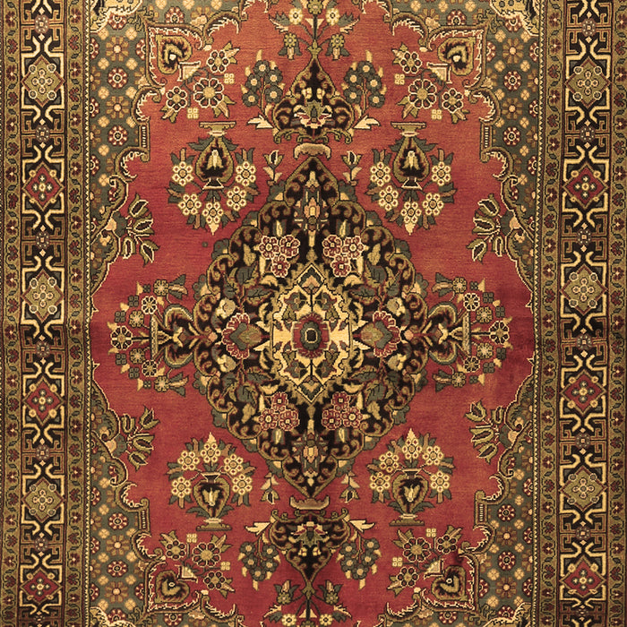 Machine Washable Persian Brown Traditional Rug, wshtr1876brn