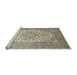 Sideview of Machine Washable Traditional Brown Rug, wshtr1877