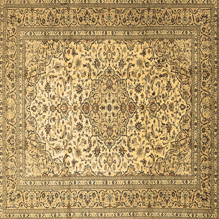 Square Persian Brown Traditional Rug, tr1877brn