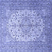 Square Persian Blue Traditional Rug, tr1877blu