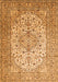 Serging Thickness of Machine Washable Persian Orange Traditional Area Rugs, wshtr1877org