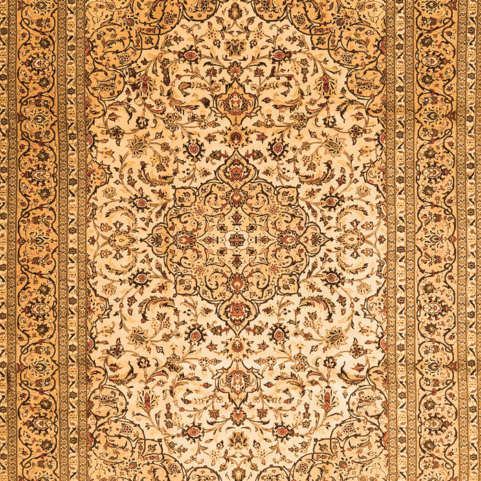 Serging Thickness of Machine Washable Persian Orange Traditional Area Rugs, wshtr1877org