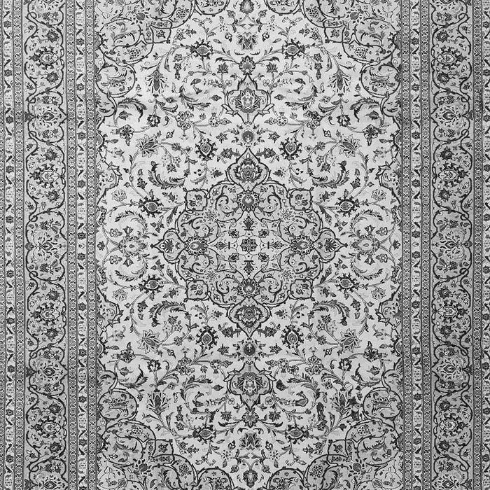 Serging Thickness of Machine Washable Persian Gray Traditional Rug, wshtr1877gry