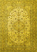 Machine Washable Persian Yellow Traditional Rug, wshtr1877yw