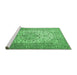 Sideview of Machine Washable Persian Emerald Green Traditional Area Rugs, wshtr1877emgrn