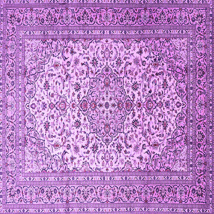Square Machine Washable Persian Purple Traditional Area Rugs, wshtr1877pur