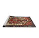 Sideview of Machine Washable Traditional Dark Almond Brown Rug, wshtr1878