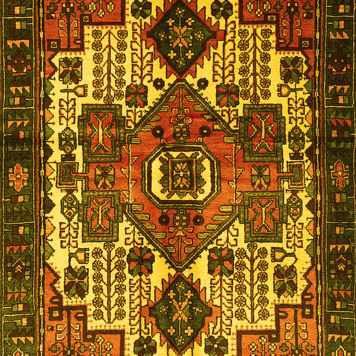 Machine Washable Persian Yellow Traditional Rug, wshtr1878yw