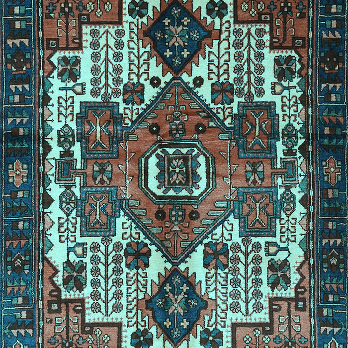 Machine Washable Persian Light Blue Traditional Rug, wshtr1878lblu