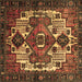 Square Machine Washable Persian Brown Traditional Rug, wshtr1878brn