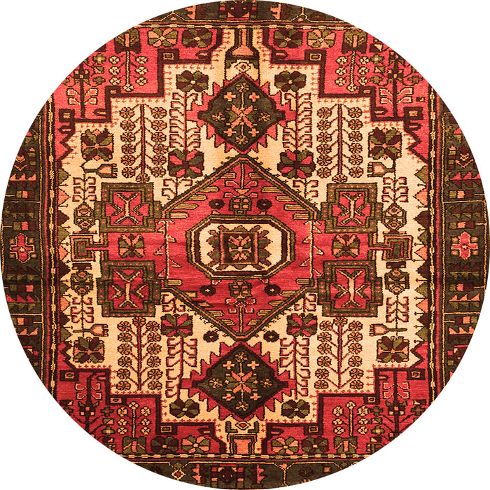 Square Persian Orange Traditional Rug, tr1878org