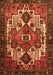 Serging Thickness of Machine Washable Persian Orange Traditional Area Rugs, wshtr1878org