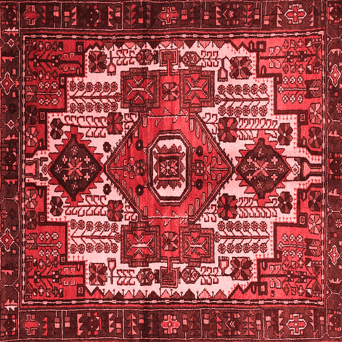 Machine Washable Persian Red Traditional Rug, wshtr1878red