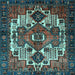 Square Machine Washable Persian Light Blue Traditional Rug, wshtr1878lblu