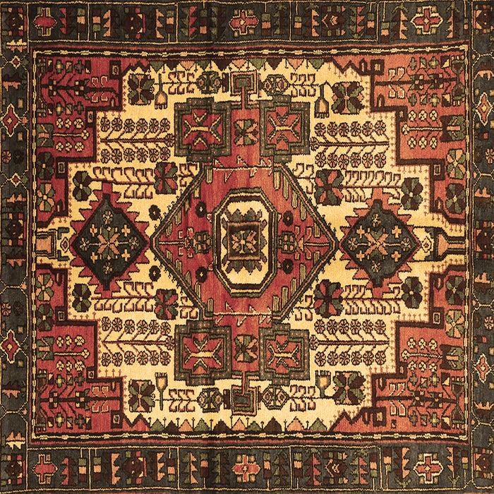 Square Persian Brown Traditional Rug, tr1878brn