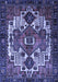 Machine Washable Persian Blue Traditional Rug, wshtr1878blu