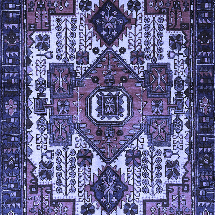Machine Washable Persian Blue Traditional Rug, wshtr1878blu