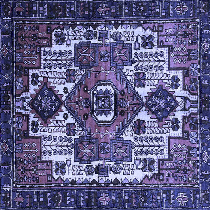 Square Persian Blue Traditional Rug, tr1878blu