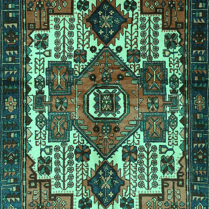 Machine Washable Persian Turquoise Traditional Area Rugs, wshtr1878turq