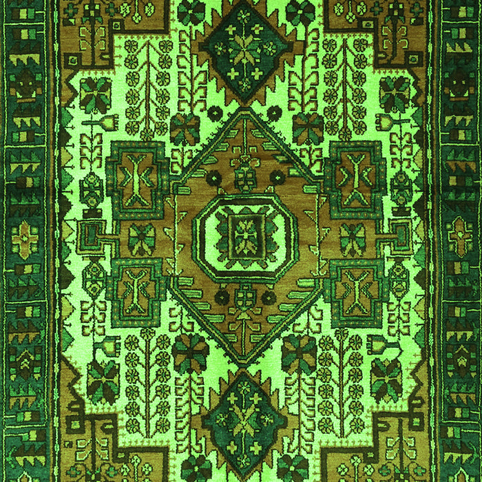 Serging Thickness of Machine Washable Persian Green Traditional Area Rugs, wshtr1878grn