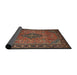 Sideview of Traditional Dark Almond Brown Medallion Rug, tr1879