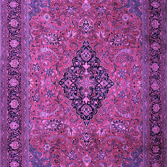 Machine Washable Medallion Purple Traditional Area Rugs, wshtr1879pur
