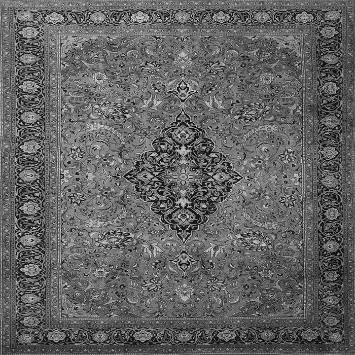 Serging Thickness of Medallion Gray Traditional Rug, tr1879gry