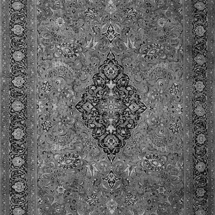 Serging Thickness of Machine Washable Medallion Gray Traditional Rug, wshtr1879gry