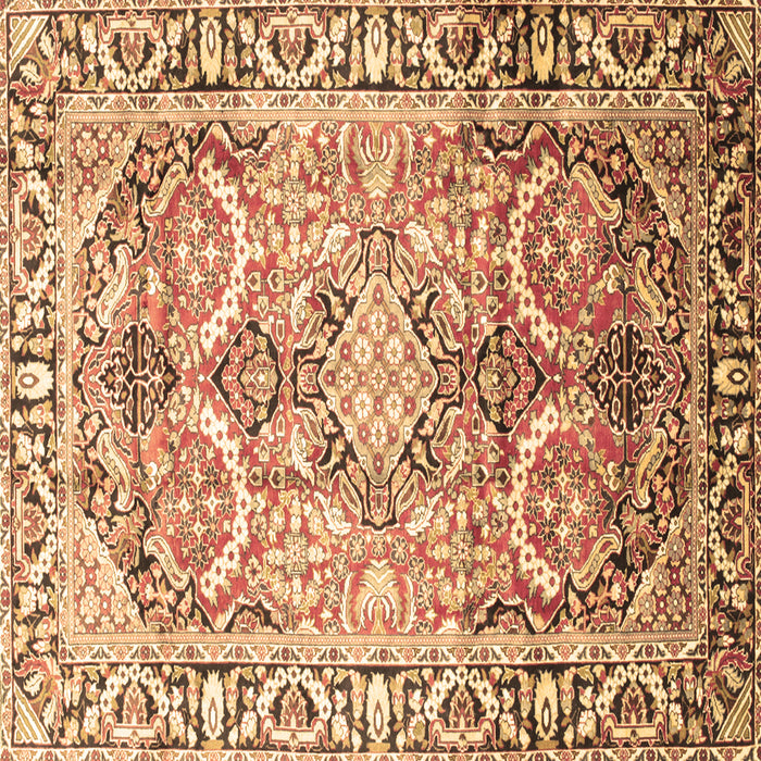 Square Persian Brown Traditional Rug, tr187brn