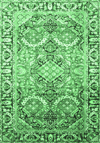 Persian Emerald Green Traditional Rug, tr187emgrn