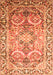 Serging Thickness of Machine Washable Persian Orange Traditional Area Rugs, wshtr187org