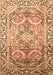 Machine Washable Persian Brown Traditional Rug, wshtr187brn