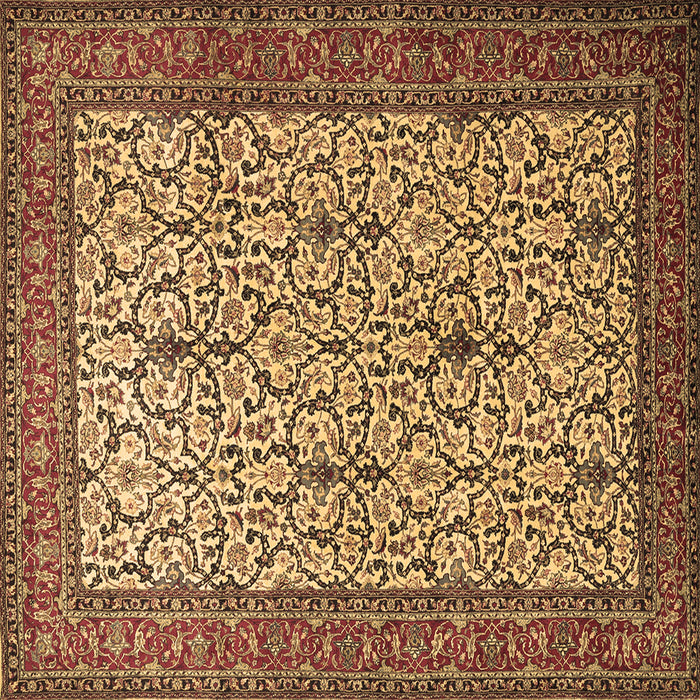 Square Persian Brown Traditional Rug, tr1880brn