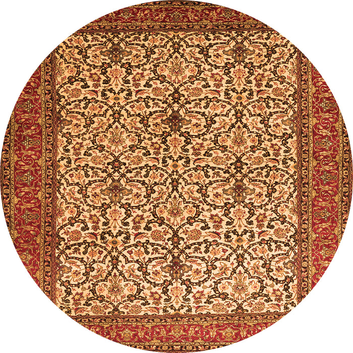 Machine Washable Persian Orange Traditional Area Rugs, wshtr1880org