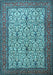 Machine Washable Persian Light Blue Traditional Rug, wshtr1880lblu