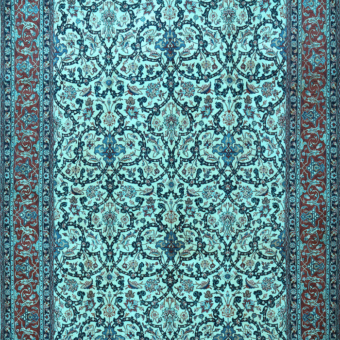 Machine Washable Persian Light Blue Traditional Rug, wshtr1880lblu