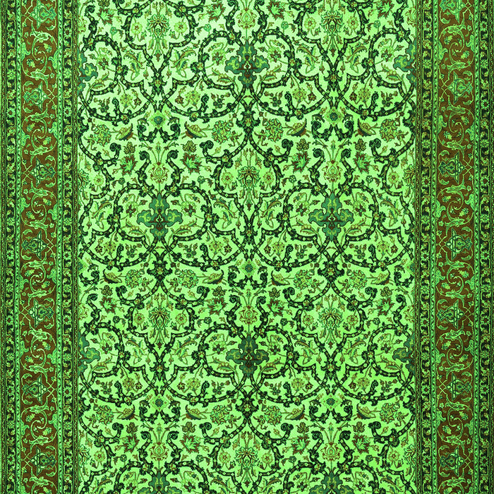 Serging Thickness of Machine Washable Persian Green Traditional Area Rugs, wshtr1880grn