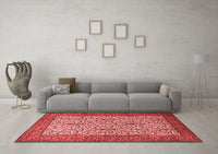 Machine Washable Persian Red Traditional Rug, wshtr1880red